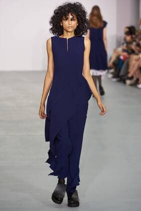 September 17, 2016 - London, United Kingdom - A model walks the runway at the Eudon Choi show during London Fashion Week Spring Summer collections 2016 2017 on September 16, 2016 in London, United Kingdom. London United Kingdom  - ZUMAn230