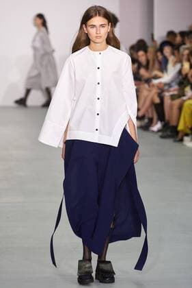September 17, 2016 - London, United Kingdom - A model walks the runway at the Eudon Choi show during London Fashion Week Spring Summer collections 2016 2017 on September 16, 2016 in London, United Kingdom. London United Kingdom  - ZUMAn230