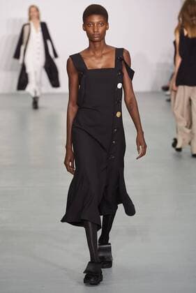 September 17, 2016 - London, United Kingdom - A model walks the runway at the Eudon Choi show during London Fashion Week Spring Summer collections 2016 2017 on September 16, 2016 in London, United Kingdom. London United Kingdom  - ZUMAn230