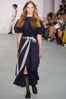September 17, 2016 - London, United Kingdom - A model walks the runway at the Eudon Choi show during London Fashion Week Spring Summer collections 2016 2017 on September 16, 2016 in London, United Kingdom. London United Kingdom  - ZUMAn230