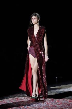 September 17, 2016 - Madrid, Madrid, Spain - A model walks Turing Ana Locking Fashion Show at Madrid Fashion Week Spring Summer 2017 18 at Ifema, on September 17, 2016, in Madrid, Spain Madrid Spain  - ZUMAn230