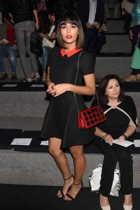 Michelle Calvo en el front row del desfile de Hannibal Laguna en Mercedes Benz Fashion Week Madrid. 588 Diego Puerta Cordon Press Michelle Calvo at the front row of Hannibal Laguna s fashion show at Mercedes Benz Fashion Week Madrid. Cordon Press  DiegoxPuerta