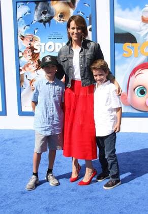 September 17, 2016 - Los Angeles, CA, United States - 17 September 2016 - Los Angeles, California - Annabeth Gish with sons Enzo Edward Allen and Cash Alexander Allen. Storks Los Angeles Premiere held at the Regency Village Theatre in Los Angeles. Photo Credit: AdMedia Los Angeles United States - ZUMAa123