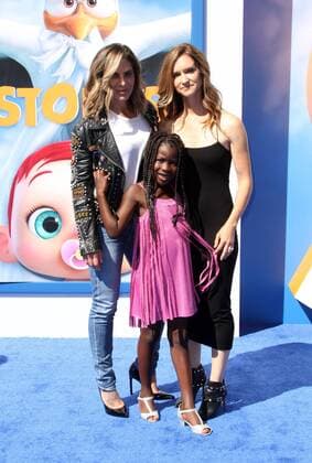 September 17, 2016 - Los Angeles, CA, United States - 17 September 2016 - Los Angeles, California - Jillian Michaels with partner Heidi Rhoades and daughter Lukens Michaels Rhoades. Storks Los Angeles Premiere held at the Regency Village Theatre in Los Angeles. Photo Credit: AdMedia Los Angeles United States - ZUMAa123