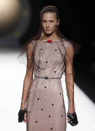 Models wears a creation of Ion Fiz on the runway during the 64th of the Mercedes Benz Fashion Week Madrid runway wich will be held until 20 September in Ifema. MADRID FASHION WEEK !ACHTUNG: NUR REDAKTIONELLE NUTZUNG!  GRA446 20160917-636097498989679756