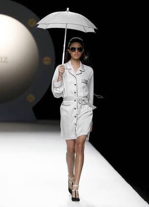 Models wears a creation of Ion Fiz on the runway during the 64th of the Mercedes Benz Fashion Week Madrid runway wich will be held until 20 September in Ifema. MADRID FASHION WEEK !ACHTUNG: NUR REDAKTIONELLE NUTZUNG!  GRA446 20160917-636097498371303684
