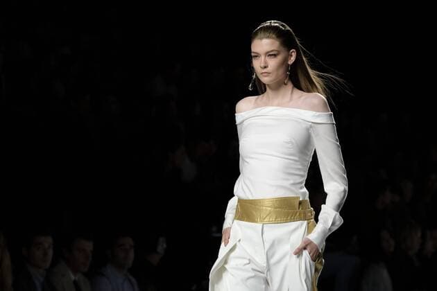 September 17, 2016 - Madrid, Spain - A model showcases designs by Ion Fiz on the runway at the Ion Fiz show during Mercedes-Benz Fashion Week Madrid Spring Summer 2017 on September 17, 2016 in Madrid, Spain. Madrid Spain  - ZUMAn230