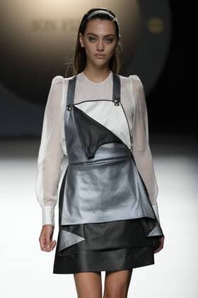 September 17, 2016 - Madrid, Spain - A model showcases designs by Ion Fiz on the runway at the Ion Fiz show during Mercedes-Benz Fashion Week Madrid Spring Summer 2017 on September 17, 2016 in Madrid, Spain. Madrid Spain  - ZUMAn230