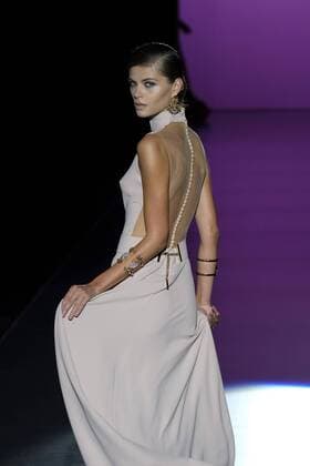 September 17, 2016 - Madrid, Spain - A model showcases designs by Hannibal Laguna on the runway at the Hannibal Laguna show during Mercedes-Benz Fashion Week Madrid Spring Summer 2017 at Ifema on September 17, 2016 in Madrid, Spain. Madrid Spain  - ZUMAn230