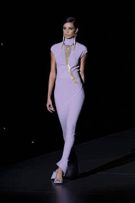 September 17, 2016 - Madrid, Spain - A model showcases designs by Hannibal Laguna on the runway at the Hannibal Laguna show during Mercedes-Benz Fashion Week Madrid Spring Summer 2017 at Ifema on September 17, 2016 in Madrid, Spain. Madrid Spain  - ZUMAn230