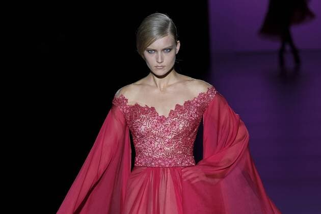 September 17, 2016 - Madrid, Spain - A model showcases designs by Hannibal Laguna on the runway at the Hannibal Laguna show during Mercedes-Benz Fashion Week Madrid Spring Summer 2017 at Ifema on September 17, 2016 in Madrid, Spain. Madrid Spain  - ZUMAn230