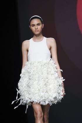 September 18, 2016 - Madrid, Spain - A model walks on the runway at the Amaya Arzuaga Fashion Show at Madrid Fashion Week Spring Summer 2017 18 at Ifema, on September 18, 2016, in Madrid, Spain Madrid Spain  - ZUMAn230