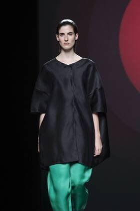 September 18, 2016 - Madrid, Madrid, Spain - A model walks on the runway at the Amaya Arzuaga Fashion Show at Madrid Fashion Week Spring Summer 2017 18 at Ifema, on September 18, 2016, in Madrid, Spain Madrid Spain  - ZUMAn230