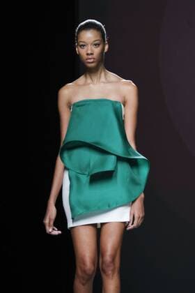 September 18, 2016 - Madrid, Madrid, Spain - A model walks on the runway at the Amaya Arzuaga Fashion Show at Madrid Fashion Week Spring Summer 2017 18 at Ifema, on September 18, 2016, in Madrid, Spain Madrid Spain  - ZUMAn230