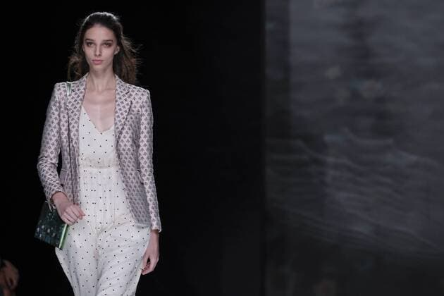 September 18, 2016 - Madrid, Madrid, Spain - A model walks on the runway at the Ailanto Fashion Show at Madrid Fashion Week Spring Summer 2017 18 at Ifema, on September 18, 2016, in Madrid, Spain Madrid Spain  - ZUMAn230