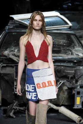 September 18, 2016 - Madrid, Madrid, Spain - A model walks on the runway at the MaroÂ­a Ke Fisherman Fashion Show at Madrid Fashion Week Spring Summer 2017 18 at Ifema, on September 18, 2016, in Madrid, Spain Madrid Spain  - ZUMAn230