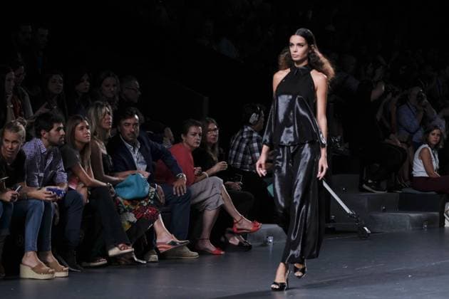 September 18, 2016 - Madrid, Spain - A model walks on the runway at Juana MartoÂ­n Fashion Show at Madrid Fashion Week Spring Summer 2017 18 at Ifema, on September 18, 2016, in Madrid, Spain Madrid Spain  - ZUMAn230