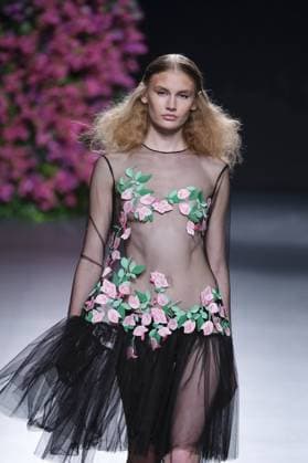September 18, 2016 - Madrid, Spain - A model walks on the runway at Juana MartoÂ­n Fashion Show at Madrid Fashion Week Spring Summer 2017 18 at Ifema, on September 18, 2016, in Madrid, Spain Madrid Spain  - ZUMAn230