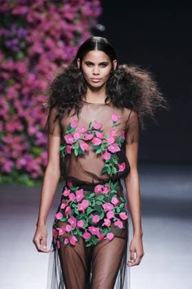 September 18, 2016 - Madrid, Spain - A model walks on the runway at Juana MartoÂ­n Fashion Show at Madrid Fashion Week Spring Summer 2017 18 at Ifema, on September 18, 2016, in Madrid, Spain Madrid Spain  - ZUMAn230