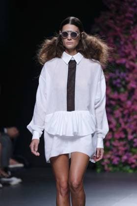 September 18, 2016 - Madrid, Spain - A model walks on the runway at Juana MartoÂ­n Fashion Show at Madrid Fashion Week Spring Summer 2017 18 at Ifema, on September 18, 2016, in Madrid, Spain Madrid Spain  - ZUMAn230
