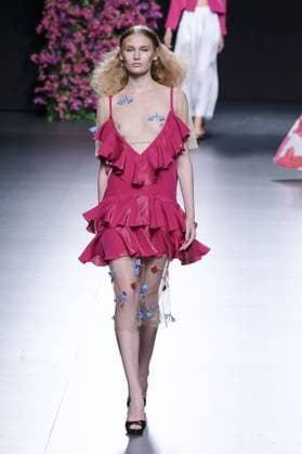 September 18, 2016 - Madrid, Spain - A model walks on the runway at Juana MartoÂ­n Fashion Show at Madrid Fashion Week Spring Summer 2017 18 at Ifema, on September 18, 2016, in Madrid, Spain Madrid Spain  - ZUMAn230