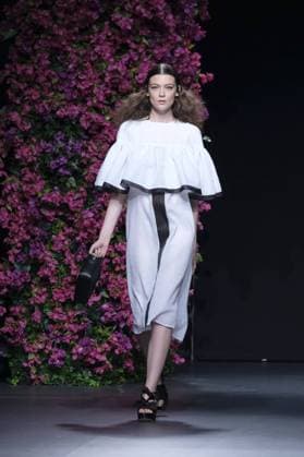September 18, 2016 - Madrid, Spain - A model walks on the runway at Juana MartoÂ­n Fashion Show at Madrid Fashion Week Spring Summer 2017 18 at Ifema, on September 18, 2016, in Madrid, Spain Madrid Spain  - ZUMAn230