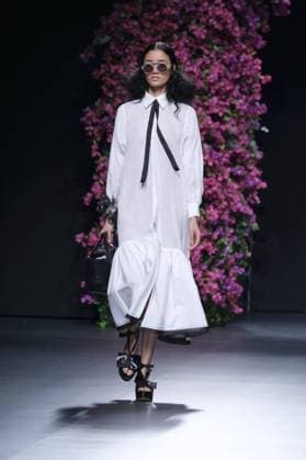 September 18, 2016 - Madrid, Spain - A model walks on the runway at Juana MartoÂ­n Fashion Show at Madrid Fashion Week Spring Summer 2017 18 at Ifema, on September 18, 2016, in Madrid, Spain Madrid Spain  - ZUMAn230