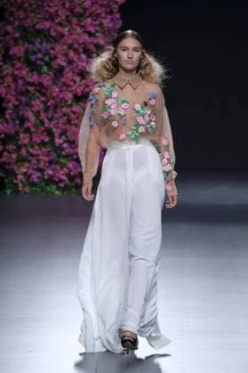September 18, 2016 - Madrid, Spain - A model walks on the runway at Juana MartoÂ­n Fashion Show at Madrid Fashion Week Spring Summer 2017 18 at Ifema, on September 18, 2016, in Madrid, Spain Madrid Spain  - ZUMAn230