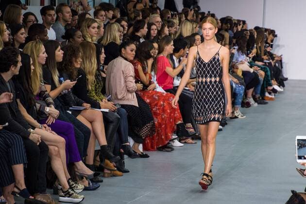 UK: LFW David Koma Collection A model walks the David Koma Spring Summer 17 Collection runway show during London Fashion Week. FOR EDITORIAL USE ONLY.Pacific Press Agency  HughxPeterswald