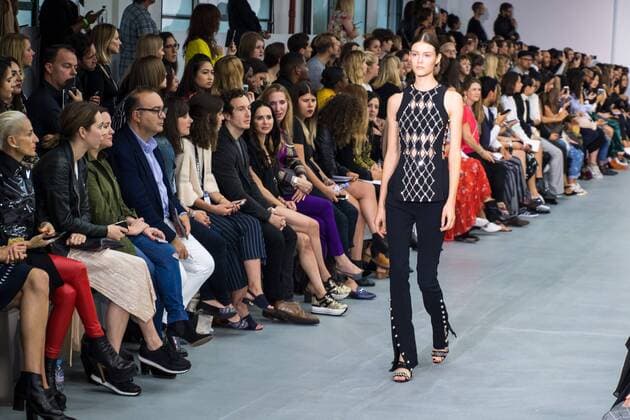 UK: LFW David Koma Collection A model walks the David Koma Spring Summer 17 Collection runway show during London Fashion Week. FOR EDITORIAL USE ONLY.Pacific Press Agency  HughxPeterswald