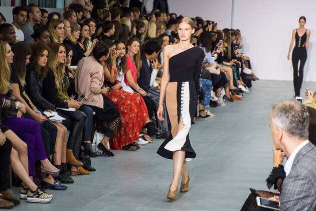 UK: LFW David Koma Collection A model walks the David Koma Spring Summer 17 Collection runway show during London Fashion Week. FOR EDITORIAL USE ONLY.Pacific Press Agency  HughxPeterswald