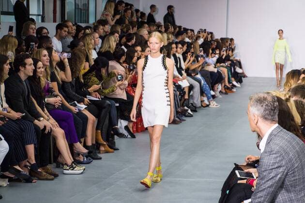 UK: LFW David Koma Collection A model walks the David Koma Spring Summer 17 Collection runway show during London Fashion Week. FOR EDITORIAL USE ONLY.Pacific Press Agency  HughxPeterswald