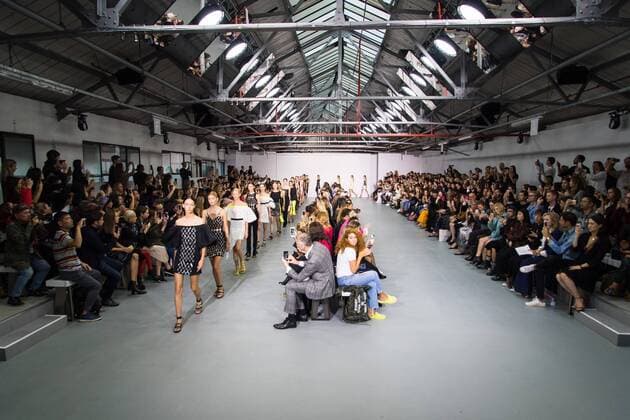 UK: LFW David Koma Collection A model walks the David Koma Spring Summer 17 Collection runway show during London Fashion Week. FOR EDITORIAL USE ONLY.Pacific Press Agency  HughxPeterswald