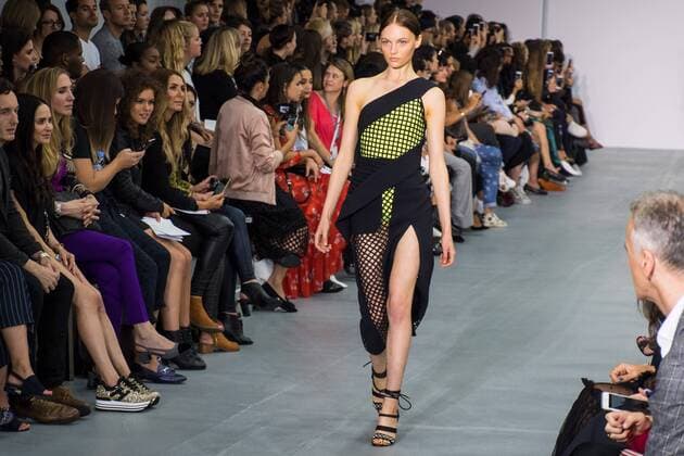 UK: LFW David Koma Collection A model walks the David Koma Spring Summer 17 Collection runway show during London Fashion Week. FOR EDITORIAL USE ONLY.Pacific Press Agency  HughxPeterswald