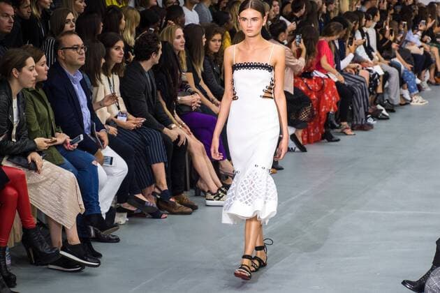 UK: LFW David Koma Collection A model walks the David Koma Spring Summer 17 Collection runway show during London Fashion Week. FOR EDITORIAL USE ONLY.Pacific Press Agency  HughxPeterswald