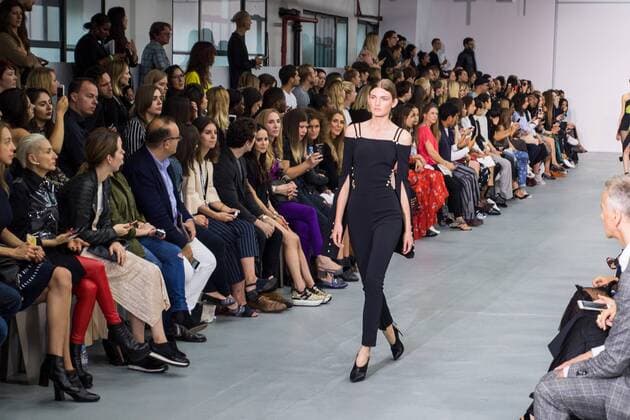 UK: LFW David Koma Collection A model walks the David Koma Spring Summer 17 Collection runway show during London Fashion Week. FOR EDITORIAL USE ONLY.Pacific Press Agency  HughxPeterswald