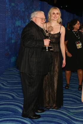 George R. R. Martin and Sophie Turner 68TH EMMY HBO AFTER PARTY West Hollywood Chris Hatcher PicturePerfect