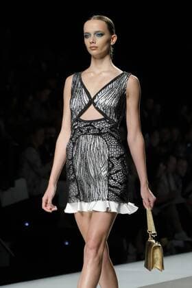 September 19, 2016 - Madrid, Madrid, Spain - A model walks on the runway at the Felipe Varela show during Mercedes-Benz Fashion Week Madrid Spring Summer 2017 at Ifema on September 19, 2016 in Madrid, Spain. Madrid Spain  - ZUMAn230