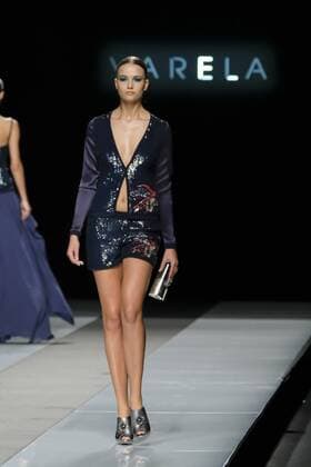 September 19, 2016 - Madrid, Madrid, Spain - A model walks on the runway at the Felipe Varela show during Mercedes-Benz Fashion Week Madrid Spring Summer 2017 at Ifema on September 19, 2016 in Madrid, Spain. Madrid Spain  - ZUMAn230