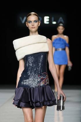 September 19, 2016 - Madrid, Madrid, Spain - A model walks on the runway at the Felipe Varela show during Mercedes-Benz Fashion Week Madrid Spring Summer 2017 at Ifema on September 19, 2016 in Madrid, Spain. Madrid Spain  - ZUMAn230