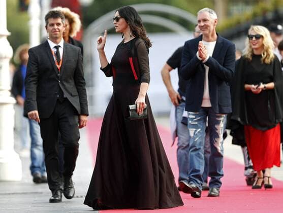 San Sebastian Film Festival - On the Milky Road Filmpremiere Italian actress and cast member Monica Bellucci (C) arrives to the presentation of the film On the Milky Road in the 64th edition of the San Sebastian International Film Festival, in San Sebastian, northern Spain, 19 September 2016. The festival runs from 16 to 24 September 2016. Bellucci presents On the Milky Road in San Sebastian !ACHTUNG: NUR REDAKTIONELLE NUTZUNG!  GRA361 20160919-636099087543123901