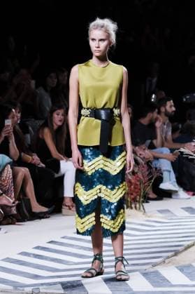 September 19, 2016 - Madrid, Madrid, Spain - A models walks Turing Jorge VoÂ¡zquez Fashion Show at Madrid Fashion Week Spring Summer 2017 18 at Ifema, on September 19, 2016, in Madrid, Spain Madrid Spain  - ZUMAn230