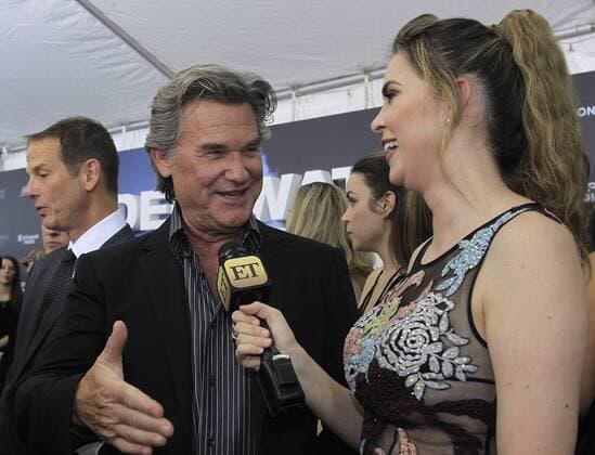 Carly Steel interviews Kurt Russell before the premiere of the motion picture thriller Deepwater Horizon at The Orpheum Theater in New Orleans on September 19, 2016. Director Peter Berg can be seen in the background, left. Storyline: A story set on the offshore drilling rig Deepwater Horizon, which exploded during April 2010 and created the worst oil spill in U.S. history.  NOP2016091913 AJxSISCO