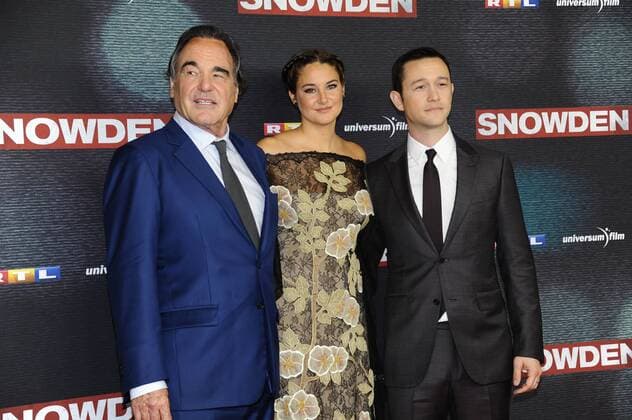 Oliver Stone, Shailene Woodley und Joseph Gordon-Levitt Premiere Snowden Film, Fernsehen Universum Film Mathäser Palast München 19. September 2016