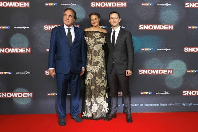 Oliver Stone, Shailene Woodley und Joseph Gordon-Levitt bei der Europapremiere des Kinofilms Snowden im Mathäser Filmpalast. München, 19.09.2016 Foto:xD.xBedrosianx xFuturexImage