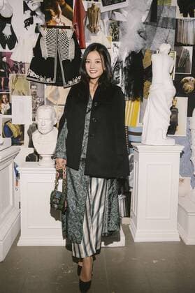 LONDON, ENGLAND - SEPTEMBER 19: Vicki Zhao wearing Burberry at the Burberry September 2016 show during London Fashion Week SS17 at Makers House on September 19, 2016 in London, England.  CFP492356173