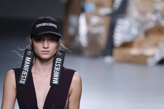 September 20, 2016 - Madrid, Madrid, Spain - A models walks during Euphemio FernoÂ¡ndez Fashion Show at Madrid EGO Fashion Week Spring Summer 2017 18 at Ifema, on September 20, 2016, in Madrid, Spain Madrid Spain  - ZUMAn230