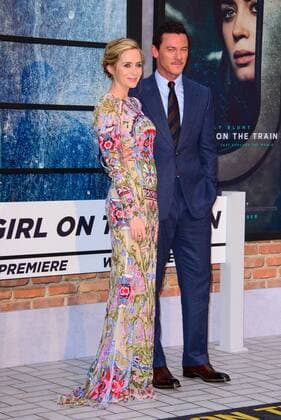 . 20 09 2016. Odeon, Leicester Square, London, United Kingdom. Emily Blunt and Luke Evans arrive at The Girl On The Train World Premiere.  xChrisxJosephx xi-Imagesx IIM-13479-0035