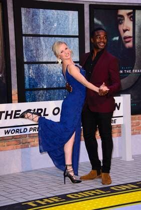 . 20 09 2016. Odeon, Leicester Square, London, United Kingdom. Joanne Clifton and Ore Oduba arrive at The Girl On The Train World Premiere.  xChrisxJosephx xi-Imagesx IIM-13479-0120