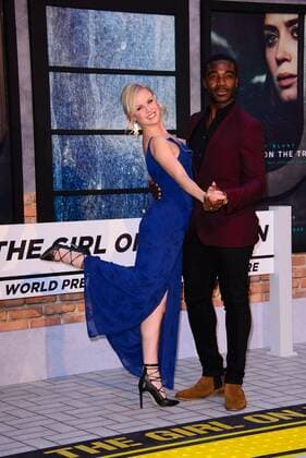 . 20 09 2016. Odeon, Leicester Square, London, United Kingdom. Joanne Clifton and Ore Oduba arrive at The Girl On The Train World Premiere.  xChrisxJosephx xi-Imagesx IIM-13479-0121